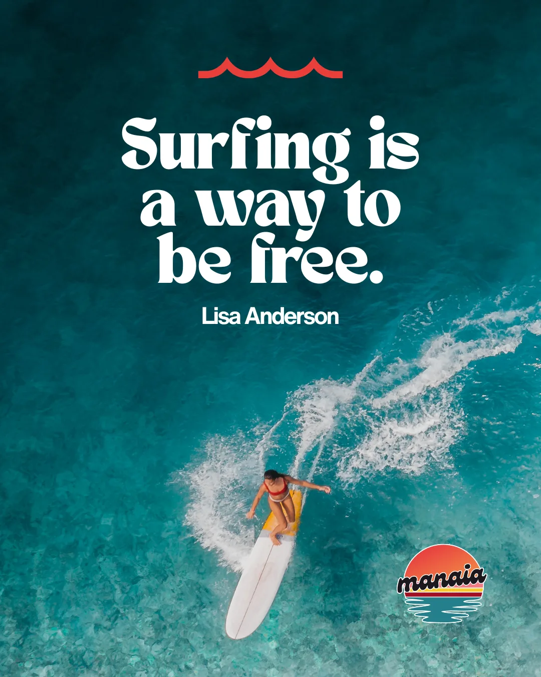 Surf brand social media post example